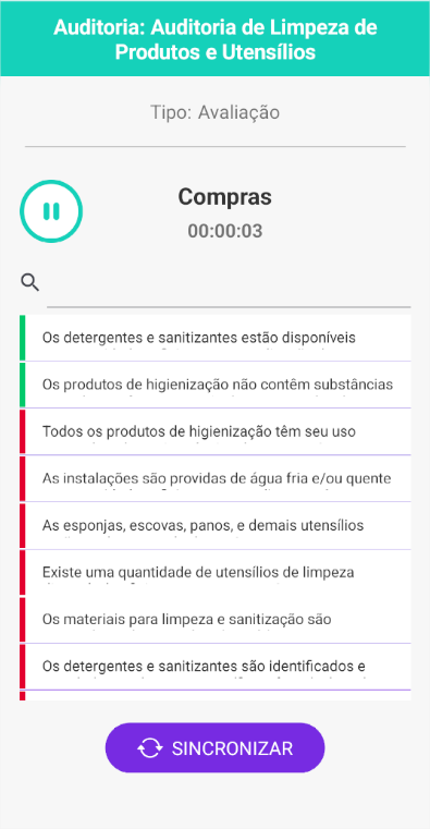 painel metrica up checklist